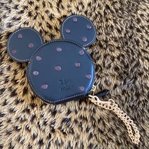 NWOT Mickey Mouse X Coach Coin Purse